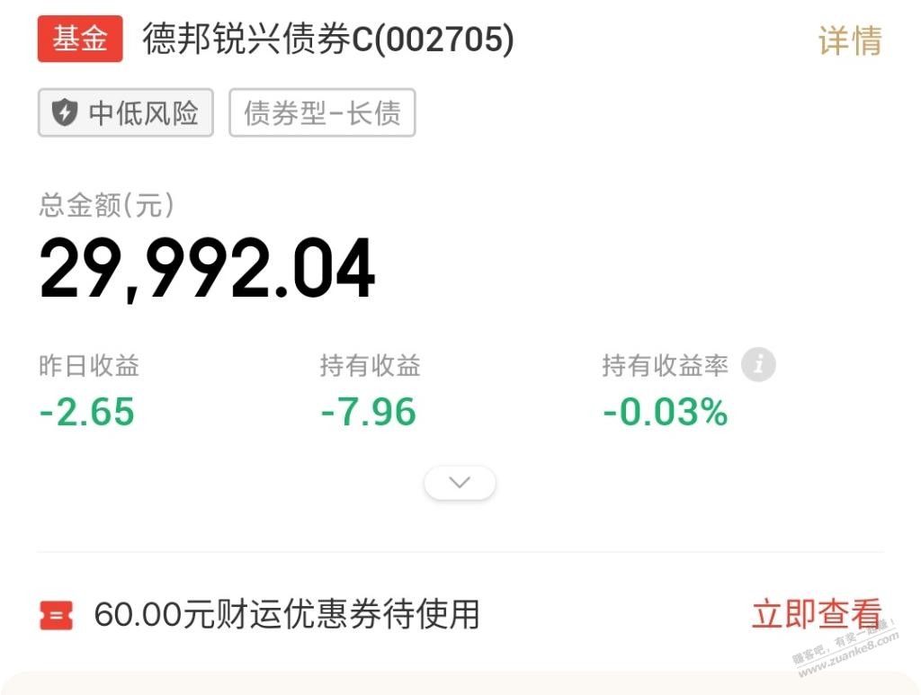 买入后已经连跌2天了-还有张60券可以补仓-惠小助(52huixz.com)