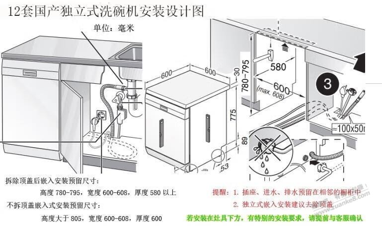 去年买的西门子洗碗机安装出了问题-惠小助(52huixz.com)