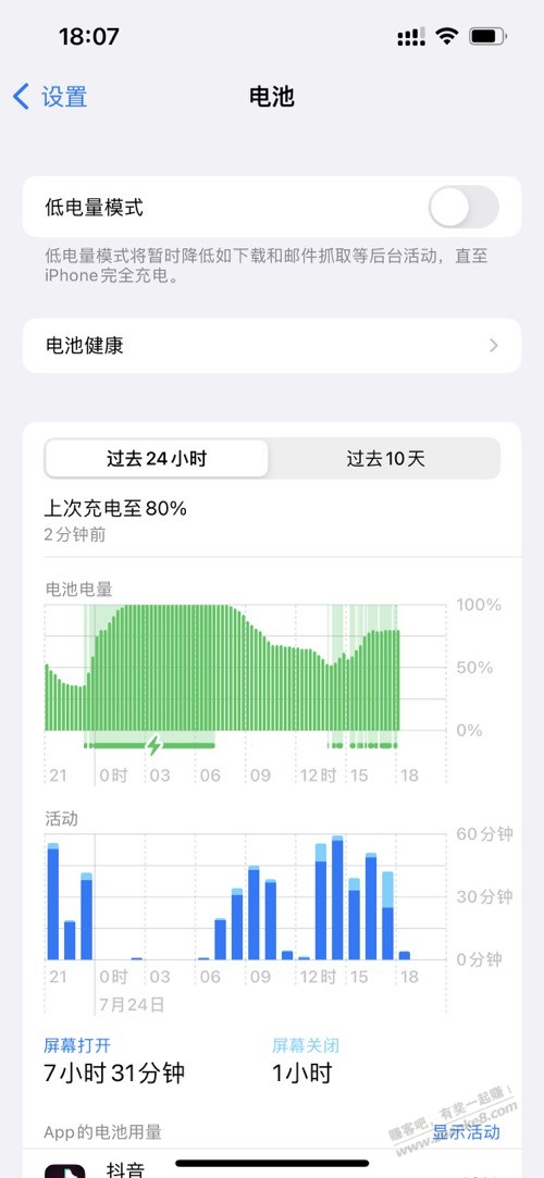 更新了ios15.6-充电到80-以后冲了半个钟还是充不上-惠小助(52huixz.com)