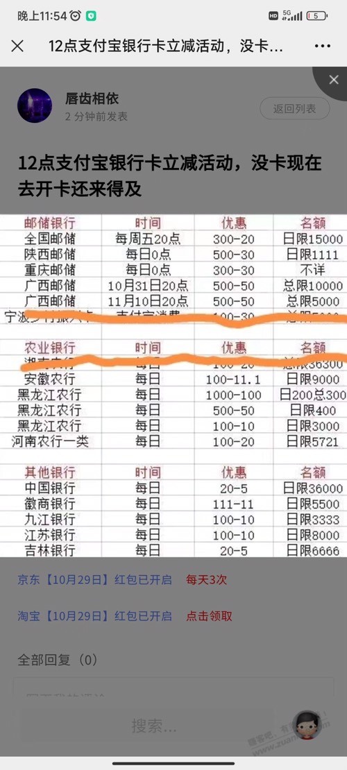 发一下银行优惠汇总-包括各种你们发的100-11.11 20-5-惠小助(52huixz.com)