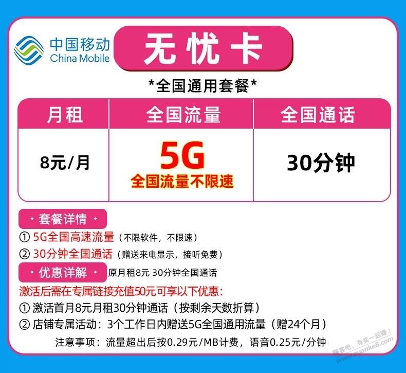这个移动的无忧卡 - 0818团
