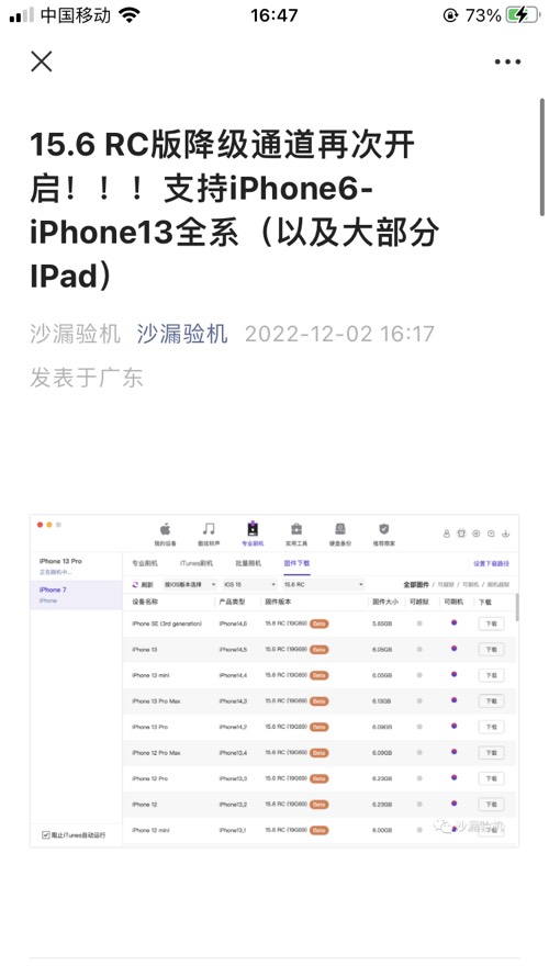 iphone可降级15.6-惠小助(52huixz.com)