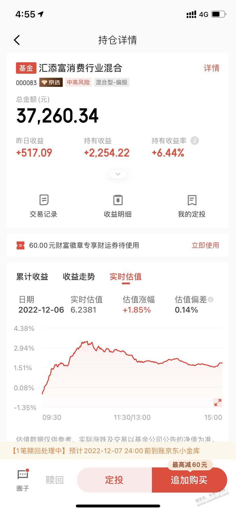 放了1个多月的基金处理了-惠小助(52huixz.com)