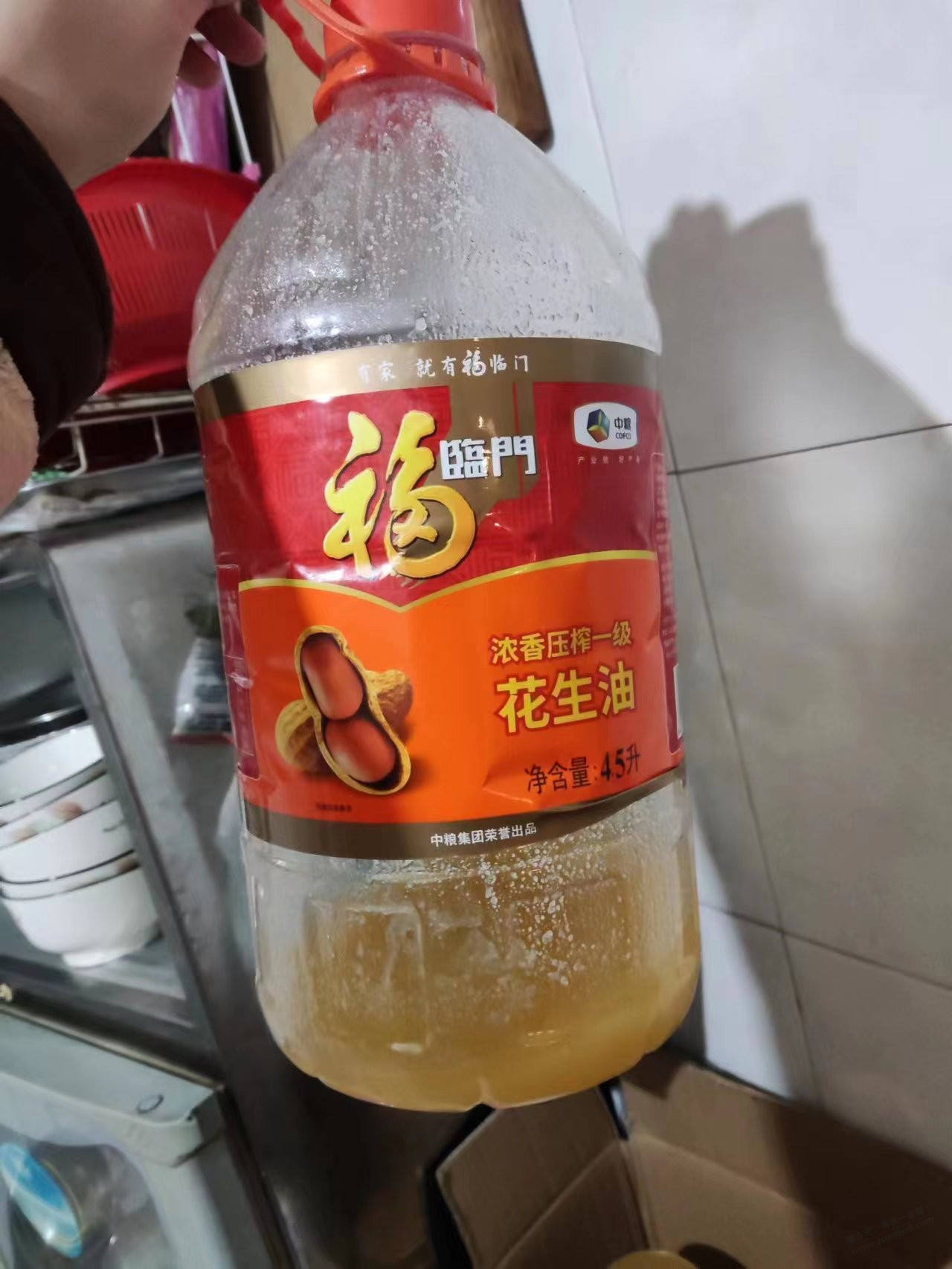 善融买的 这款花生油 好像不是正宗的。这天气有点结冻、 - 0818团