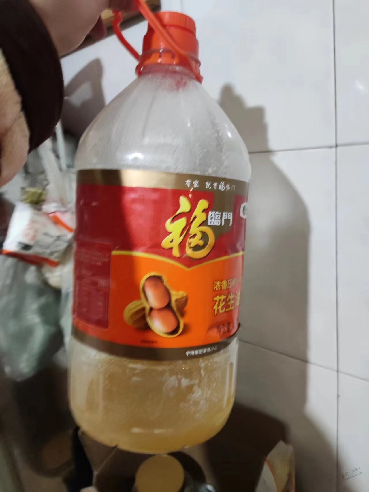 善融买的 这款花生油 好像不是正宗的。这天气有点结冻、 - 0818团