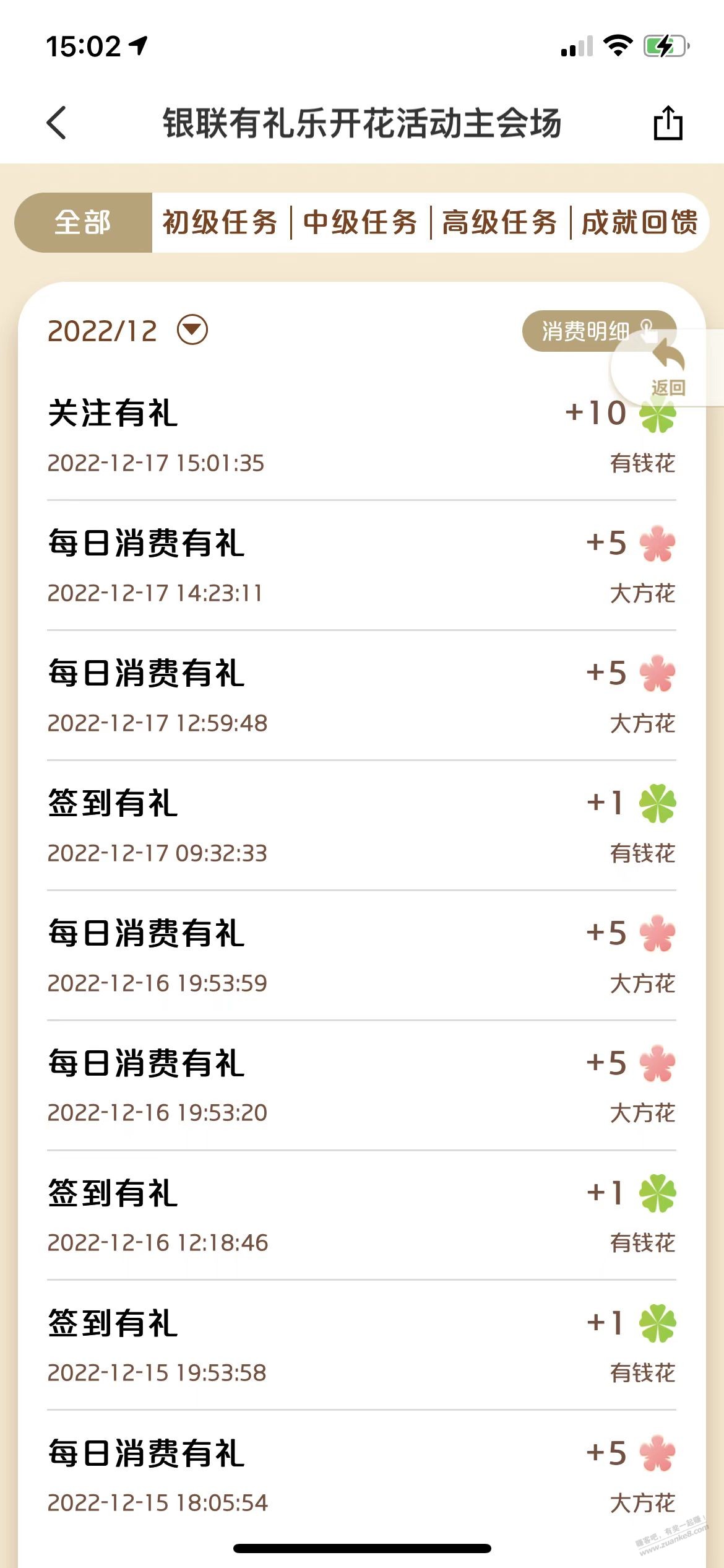 云闪付10朵小红花 - 0818团