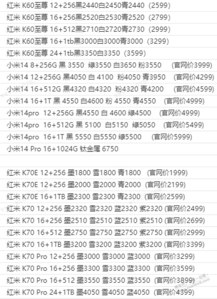 冲 小米 K70 的大哥，好过吗？ - 线报迷