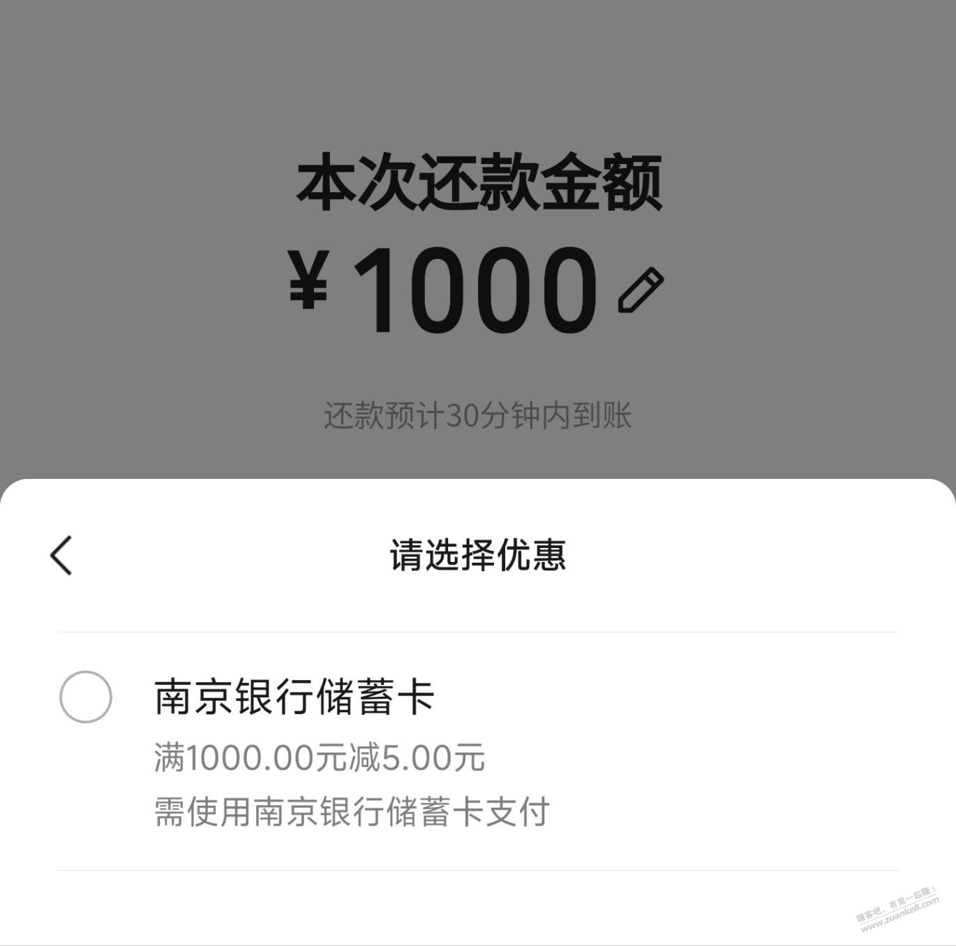 V.x-用南京银行储蓄卡还款-1000-5-惠小助(52huixz.com)