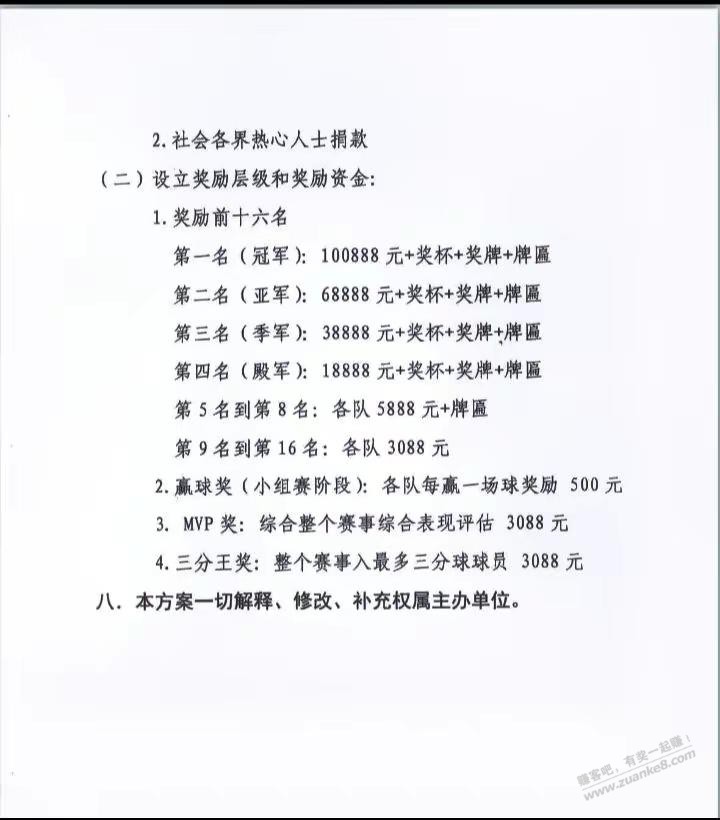 春节小镇篮球比赛奖金-10W+-惠小助(52huixz.com)