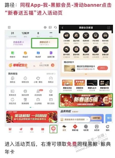 免费同程黑鲸年卡 - 线报迷