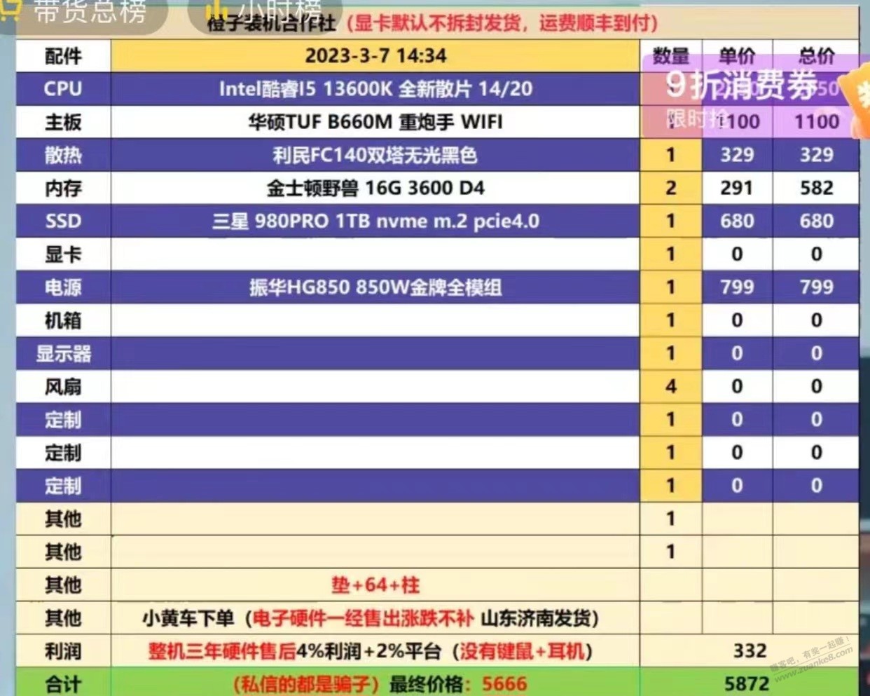 电脑硬件 求指点 - 线报迷