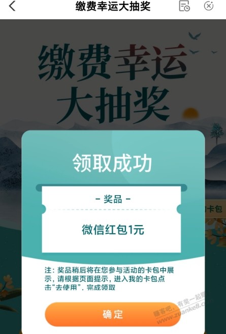 农行柳州城市专区 缴费幸运大抽奖 不用飞 支付1.1抽奖48小时原路退回 四次机会