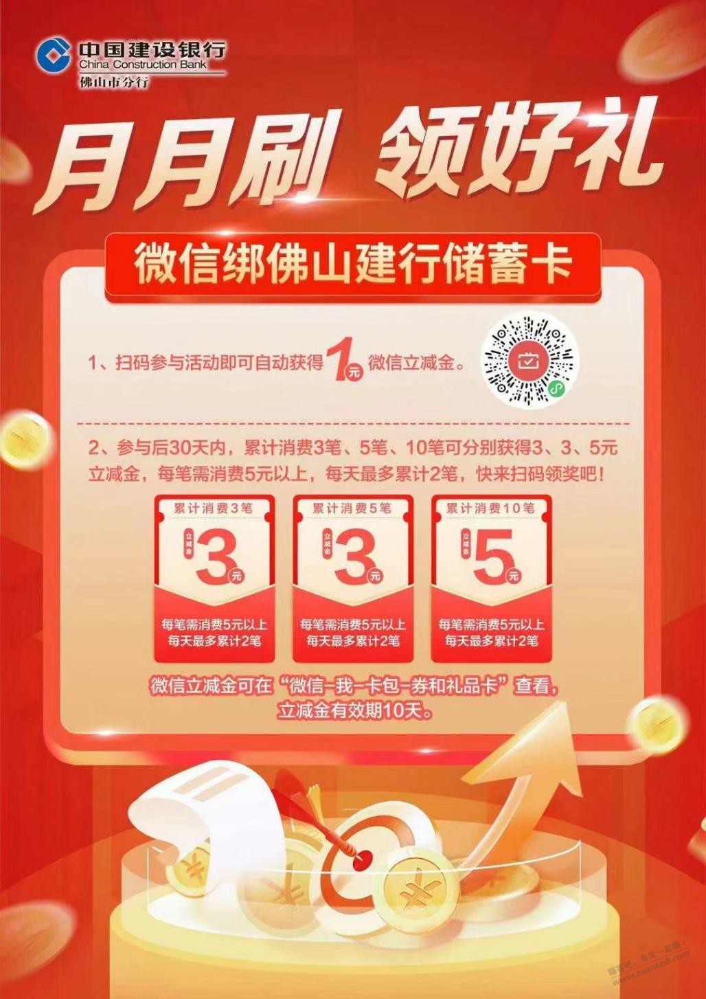 广东佛山建行储蓄卡月月刷 - 线报迷