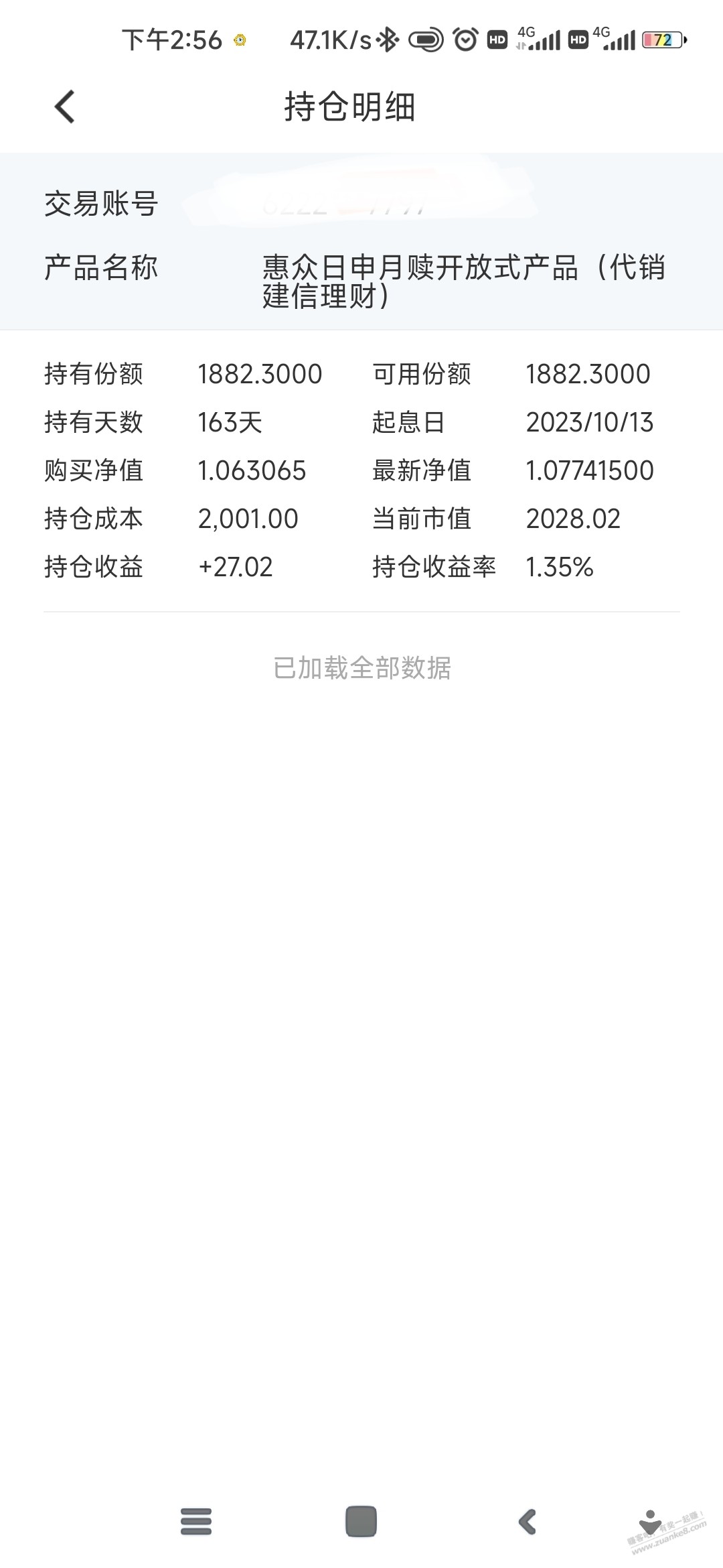 两千块钱163天收益27，不低了吧？ - 线报迷