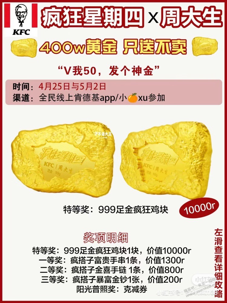 疯狂星期四有人中黄金吗 - 线报迷