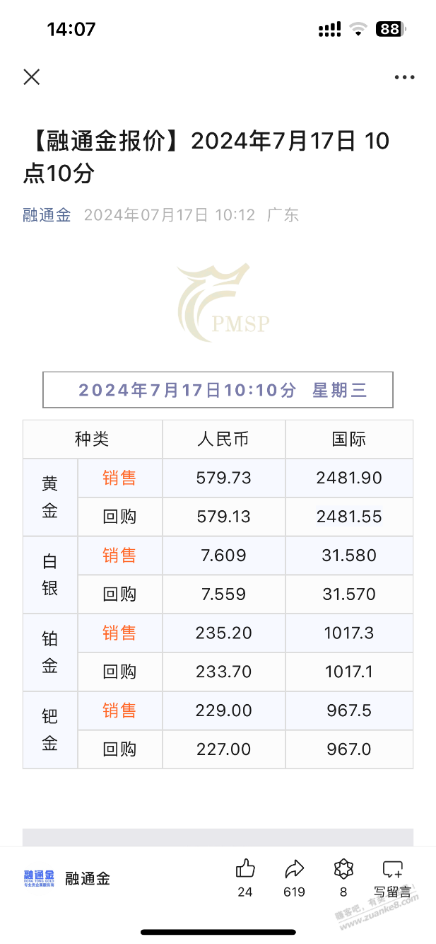 融通金线下卖金按照实时价格吗？ - 线报酷