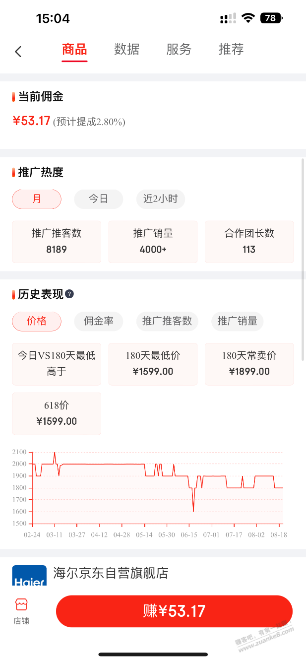 京东海尔空调明天送来 才发现比618贵300 - 线报酷