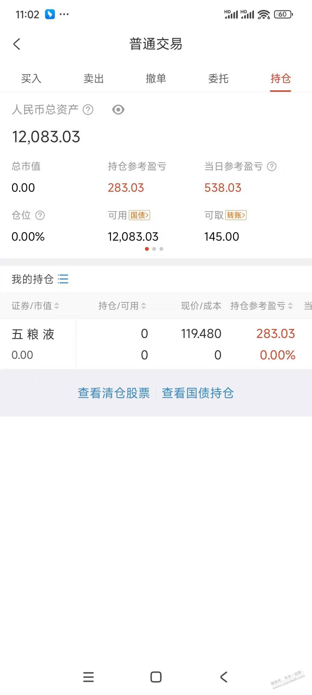 终于熬到了，清仓 - 线报迷