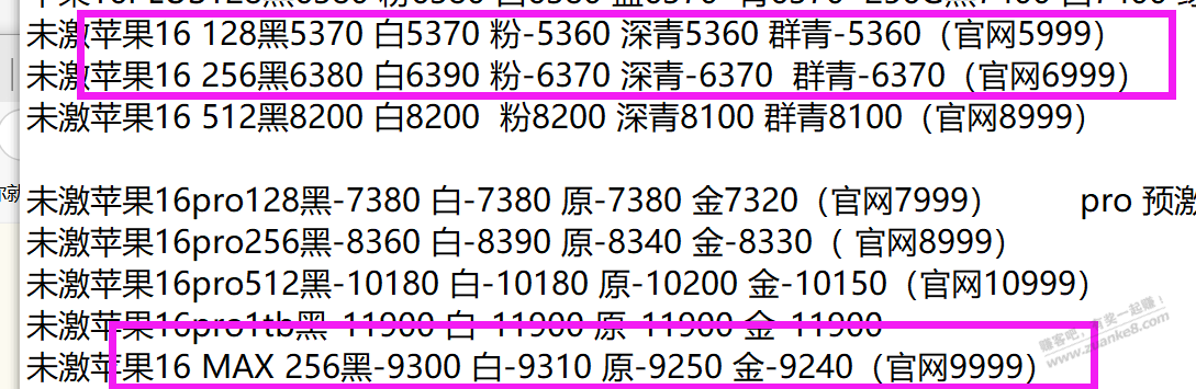 第一波200润的max9099手机已成功下车!今天收货价9310