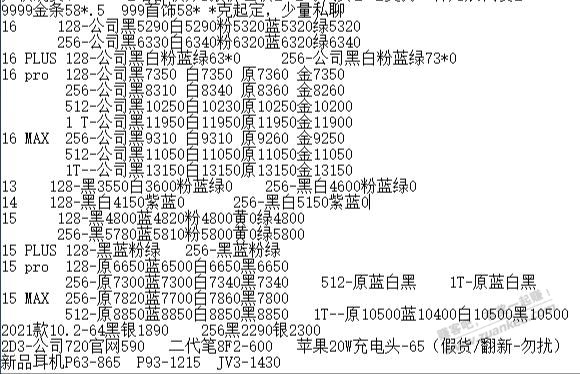 郑州下午3点发的报价，给大家一个参考 - 线报迷