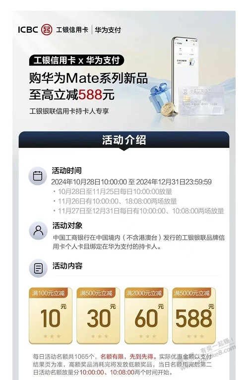 抢华为的可以用工行支付5000-588-惠小助(52huixz.com)