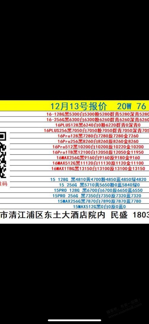 哪个老哥有今天苹果报价，求一份 - 线报酷