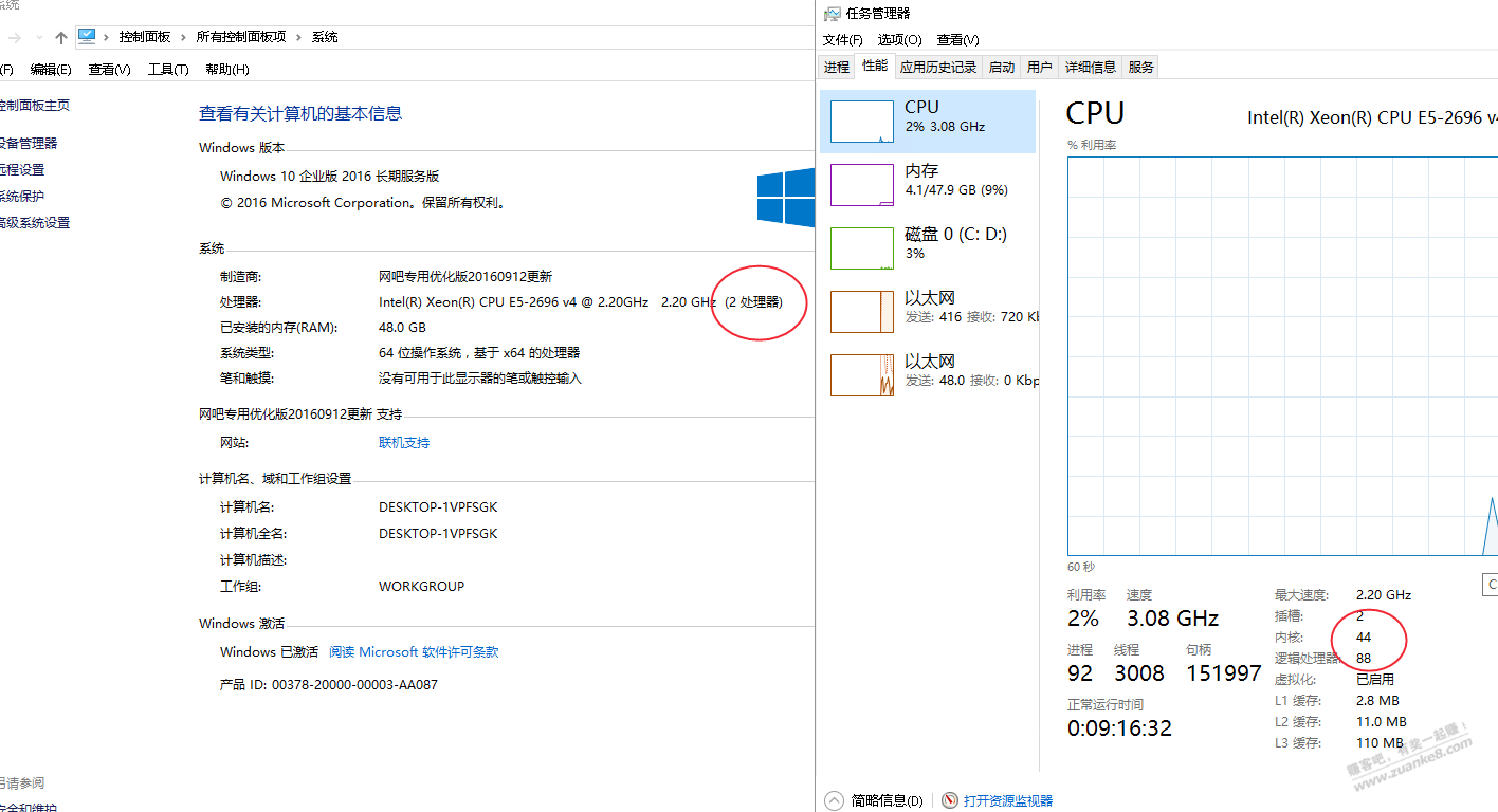 Intel(R) Xeon(R) CPU E5-2696 v4 @ 2.20GHz 2.20 *2 这配置是不是到洋垃圾的天花板了 - 线报迷